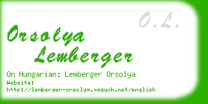 orsolya lemberger business card